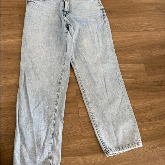 Zara Light Blue Straight Leg Jeans for Women - Picture 2 of 4